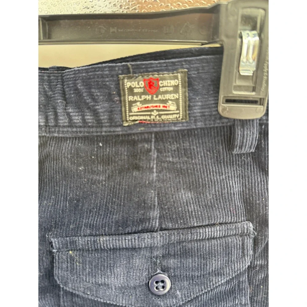 Ralph Lauren Sport Navy Blue Corduroy Mini Skirt Polo Chino‎ Womens 6 NEW 31x16